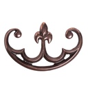 Kupferfarbener Taschenbeschlag groß – 75 mm Zierbeschlag mit Lilienornament für LARP & Gewandung