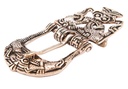 Wikinger Gürtelschnalle „Viking“ aus Bronze – Mittelalter Gürtelbeschlag 10 cm mit Tierornamentik
