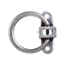 Taschenverschluss Ring Silberfarben