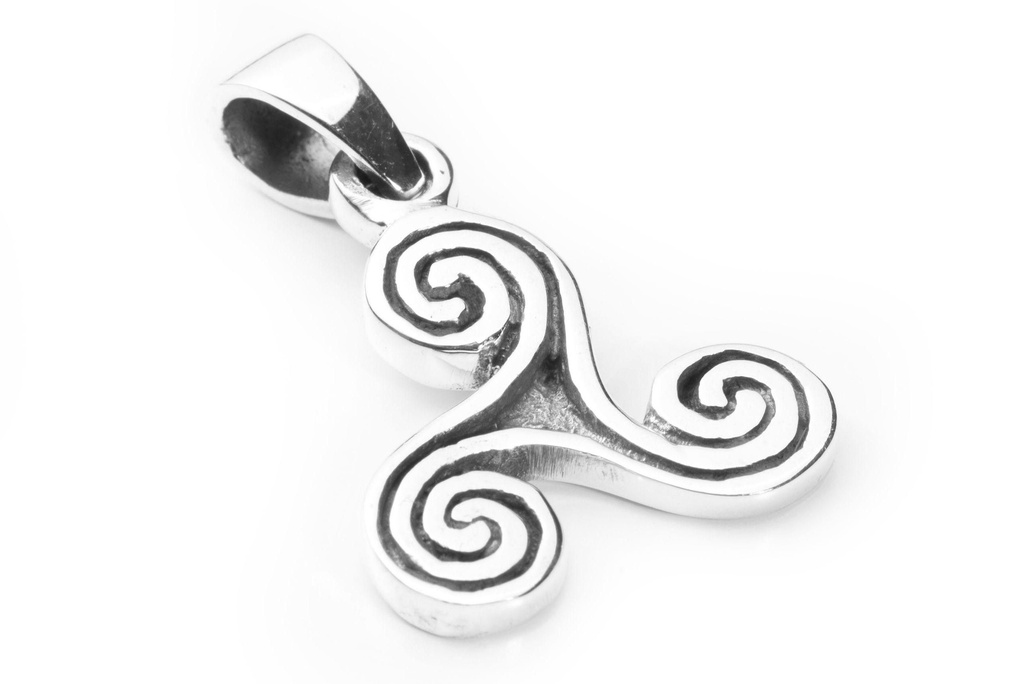 Schmuck Anhänger Raya 2,4 cm – Silber 925 – Keltisches Triskele-Amulett für Schutz & Balance
