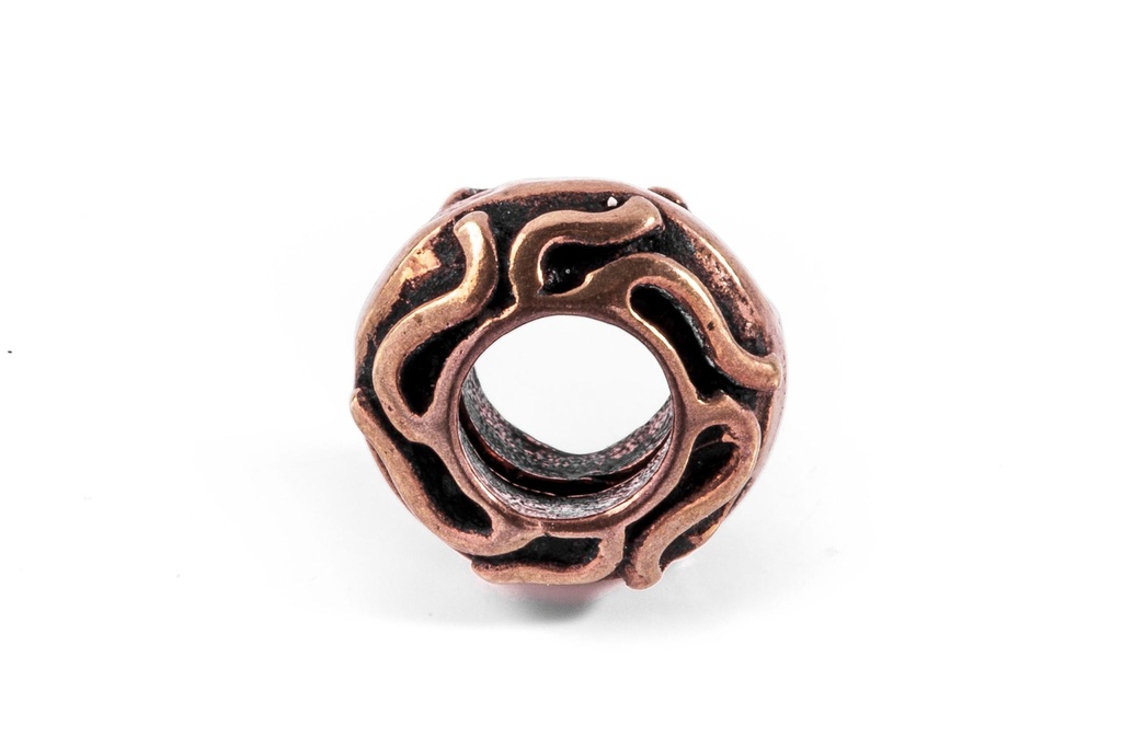 Wikingerperle ALUIR aus Bronze – Sonnenmotiv für Haare, Bärte und Zöpfe (1,2 cm)