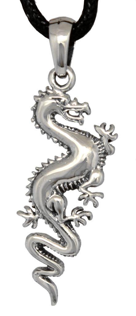 Asiatischer Drachen-Anhänger ZAIRA aus 925er Silber – Symbol für Glück und Stärke (3,8 cm)