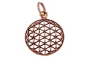 Kleiner Schmuck-Anhänger CINA Ø 1,6 cm – Blume des Lebens aus Bronze für Harmonie & Energie