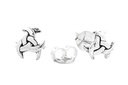 Ohrstecker NUADA aus 925er Silber 7 mm – Keltische Triskele Ohrringe mit Symbolkraft