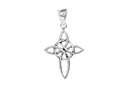 Schmuck Anhänger Aline 3,3 cm – Silber 925 – Zartes keltisches Amulett mit Knotenmuster