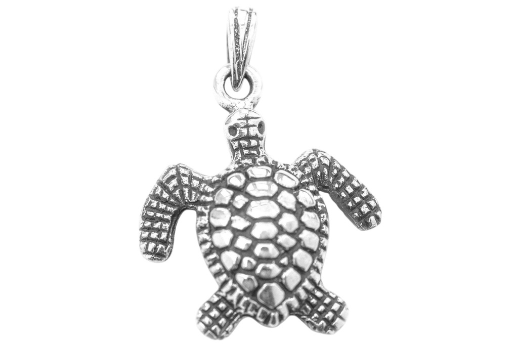 Schmuck Anhänger Schildkröte 2,5 cm – Silber 925 – Symbol für Beständigkeit und Weisheit
