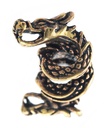 Drachen Bartperle aus Bronze – Wikinger Haarperle DRACONI mit Doppeldrachen 2,4 cm