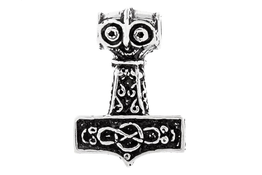 Anhänger Thorshammer MJÖLNIR aus Silber – Nordischer Mjölnir Wikinger Amulett 3,3 cm