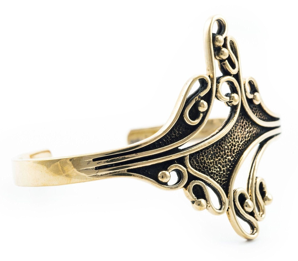 Armreif LUNA aus Bronze Ø 6,5 cm – Wilde Flammen als Symbol für Lebenskraft