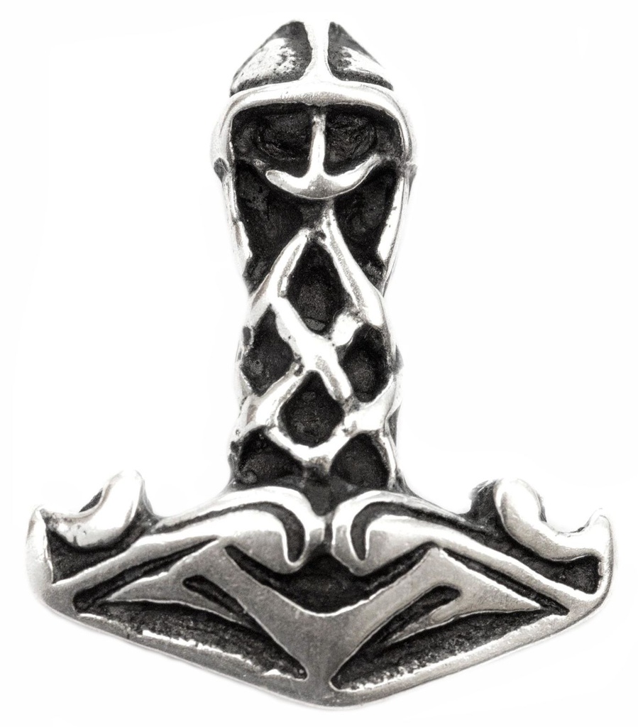 [At19-2] Schmuck Anhänger Ragnar – Thorshammer Mjölnir 2,3 cm – Silber 925 – Nordischer Schutzamulett
