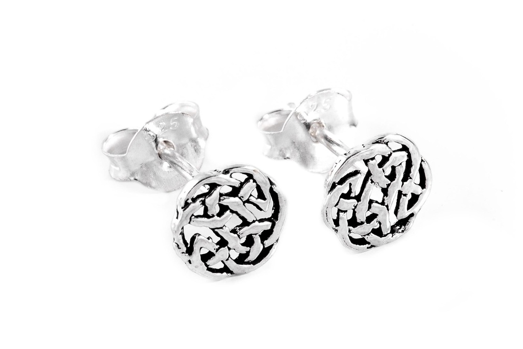 [ost13] NURI Ohrstecker aus Silber – Keltische Knoten Ohrstecker Ø 6 mm