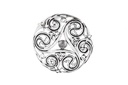 Keltische Fibel Brosche "Triskel" aus Silber 925 – Edler Gewandschmuck mit Triskele 4,9 cm