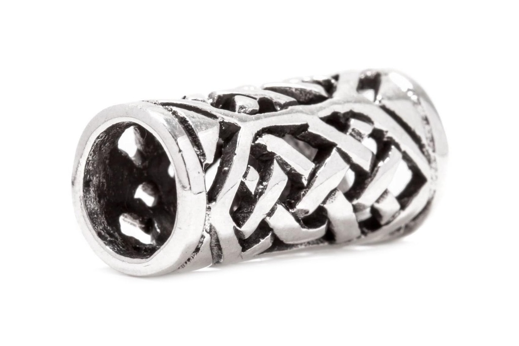 Keltische Bart- & Haarperle "Alanna Klein" aus Silber 925 – Zopfperle mit Knotenmuster 1,5 cm