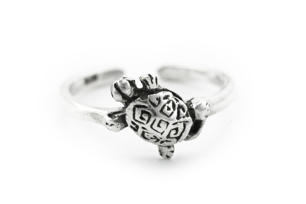 Zehenring "Lucy" mit Schildkröte aus Silber 925 – Verspielter Glücksbringer 8 mm