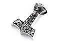 Thorshammer Anhänger THORANIR aus Silber – Wikinger Mjölnir Amulett 4,1 cm
