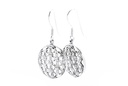 Ohrhänger Blume des Lebens aus Silber 925 – Geometrischer Lebensblumen Ohrschmuck 3,2 cm