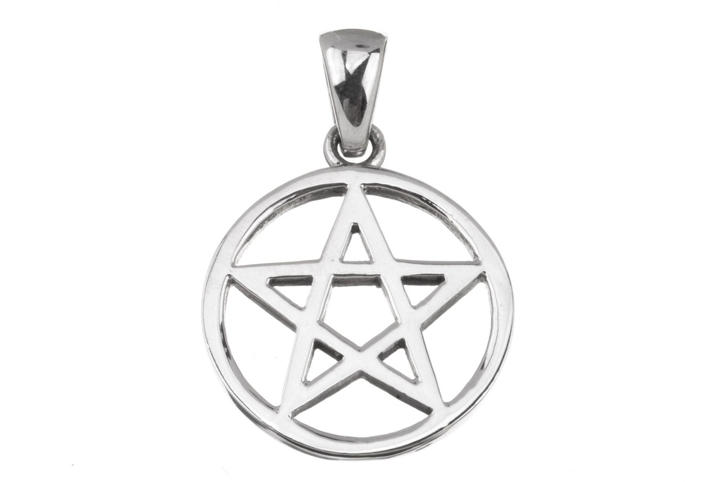 [am116] Pentagramm-Anhänger BIRGA aus 925er Silber – Mystisches Schutzsymbol (3 cm)