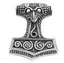 Großer Thorshammer Anhänger Thortal aus Silber – Wikinger Mjölnir Amulett 4,2 cm