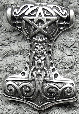 [N-242-1] Thors Hammer, silberfarbener Beschlag