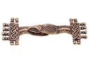 Wikinger Gewandschmuck „Audun“ aus Bronze – Zweiteilige Klappfibel 10,2 cm für Tunika & Mantel