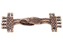 Wikinger Gewandschmuck „Audun“ aus Bronze – Zweiteilige Klappfibel 10,2 cm für Tunika & Mantel