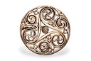WINDALF Große Celtic Fibel AVINA Ø 4,9 cm – Keltische Triskel Brosche aus Bronze