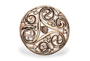 WINDALF Große Celtic Fibel AVINA Ø 4,9 cm – Keltische Triskel Brosche aus Bronze