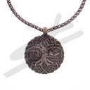 Halskette Weltenesche, altmessingfarben