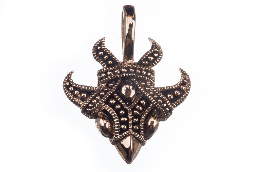 Wikinger Anhänger „Aldur – Greifvogel“ aus Bronze – Nordisches Falken Amulett 2,9 cm