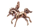Amulett, Anhänger 'Súna - Das letzte Einhorn' aus Bronze - Mittelalter, Larp, Fantasy Schmuck