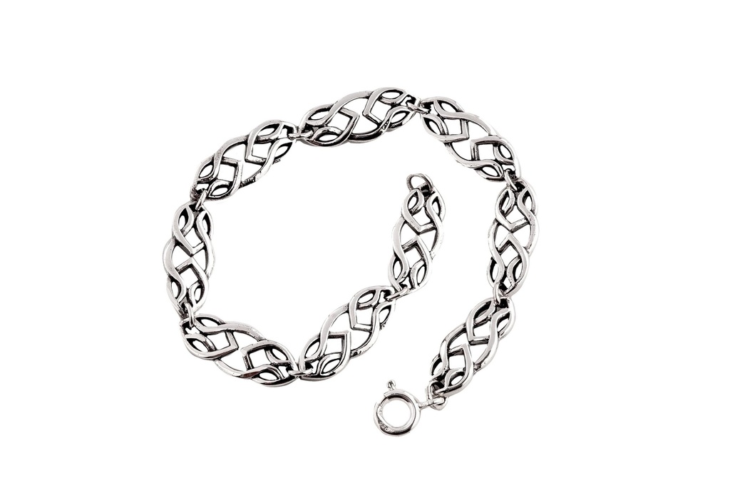 Armband  Celtic Armkettchen NOINA 19 cm Keltische Herzen Freundschafts-Armband Silber 19.0 cm