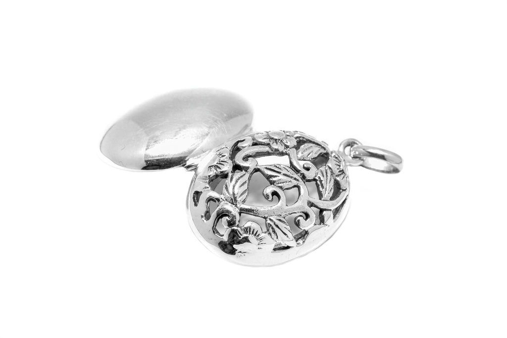 Medaillon-Anhänger RAINA aus 925er Silber – Elegantes Schmuckstück für Erinnerungen (3,1 cm)