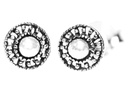 Ohrstecker Skara Wikinger Sonnenrad aus 925 Silber – Nordischer Mini-Ohrschmuck 5 mm