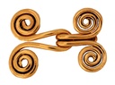 Gewandschließe FINJA aus Bronze 3,4 cm – Keltische Fibel mit Spirale des Lebens