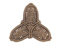 Wikinger Fibel Brosche "Wikinger Kleeblatt" aus Bronze – Große Borre-Fibel mit Ösen 6 cm