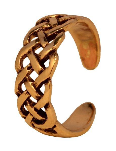 Zehenring "Eowyn" mit keltischem Knotenmuster aus Bronze – Historischer Schmuck für Reenactment & LARP 6 mm