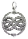 Schmuck Anhänger AURIN 3,1 cm – Symbol der Unendlichkeit mit verschlungenen Schlangen aus 925er Silber