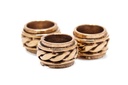 MARJA Bartperle aus Bronze – Wikinger Haarschmuck mit Zopfmuster 5 mm