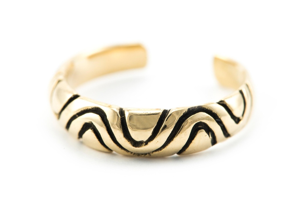 Zehenring AYLIN aus Bronze – Keltischer Spiralen-Schmuck 4 mm 