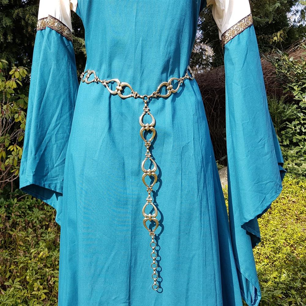 Kettengürtel Y-Gürtel Y-Barock messingfarben Ypsilongürtel Accessoire für Larp, Mittelalter und Alltag