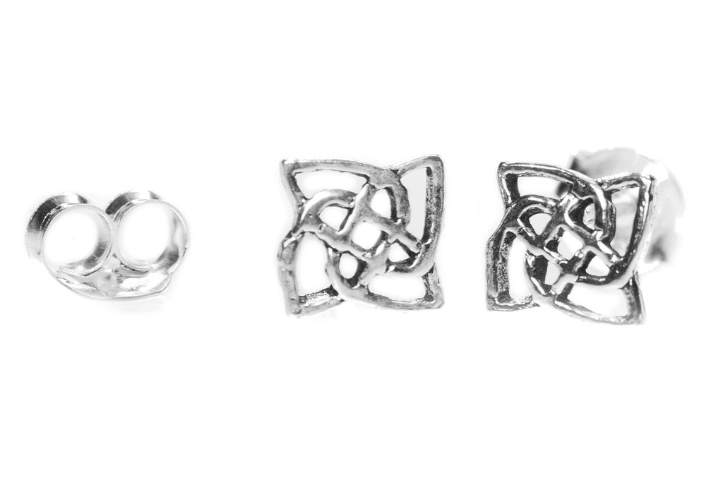 LINA Ohrstecker aus Silber – Keltische Knoten Mini-Ohrstecker 6 mm