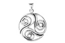 Schmuck Anhänger Niara Ø 3 cm – Silber 925 – Große keltische Triskele für Schutz & Wandel