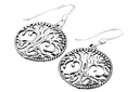 Keltisch-nordische Ohrhänger Áine aus Silber – Lebensbaum Yggdrasil 2 cm