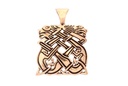 Schmuck Anhänger Finlay 2,9 cm – Bronze – Keltisches Amulett mit zwei Jagdhunden für Schutz & Instinkt