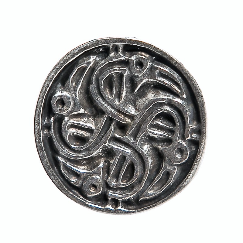 keltischer Rabenkreis, silberfarbener Beschlag