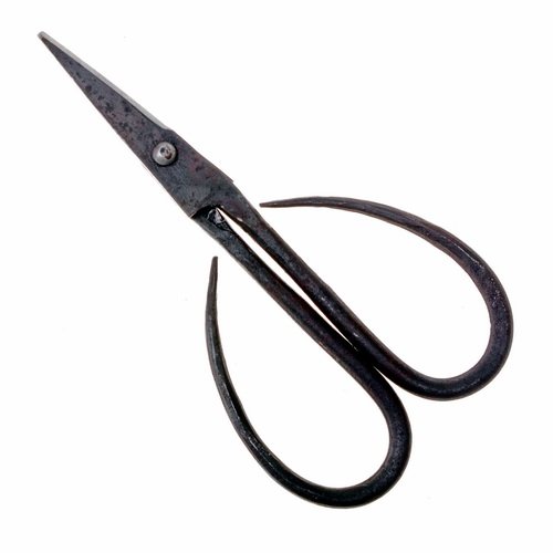 Schere Kräuterschere 17 cm handgeschmiedet - Accessoire für Mittelalter Handwerk Schneiderei