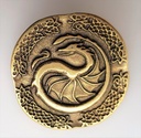 Drache des Nordens, messingfarbener Beschlag