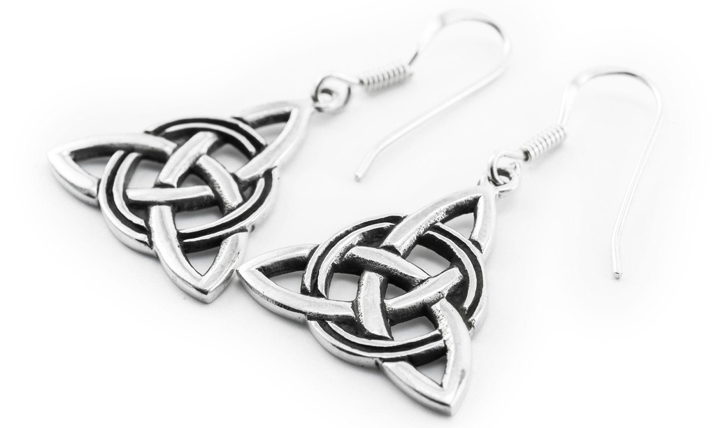 Ohrhänger TIANA aus 925er Silber 3,6 cm – Keltische Dreieinigkeit Triquetra Ohrringe