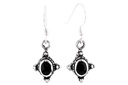 Schmuck Ohrhänger Nima Onyx 1,5 cm – Silber 925 – Elegante Ohrringe mit schwarzem Edelstein