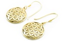 Ohrhänger „Thora – Blume des Lebens“ aus Bronze – Heilige Geometrie 3,4 cm
